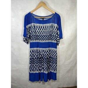 BCBG Maxazria Fit & Flare Dress Size M Blue